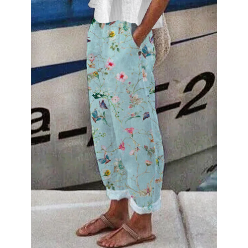 Casual Loose Floral Pants