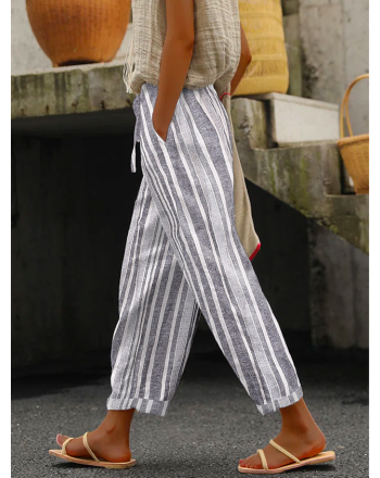 Striped Casual Loose Pants