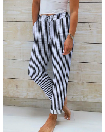 Casual Striped Loose Pants